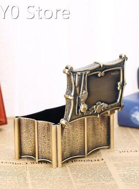 Vintage Egypt Bastet Cat Metal Anubis Jewelry Box Egyptian G