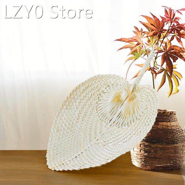 1pc summer cooling fan handmade straw fan bamboo palm leaf h