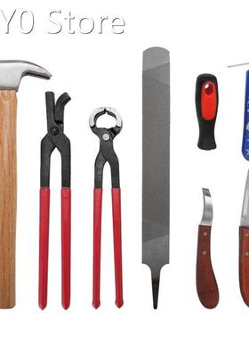 8PCS Horse Farrier Hoof Nipper Trim Shoeing File Rasp Handle