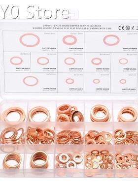 280pcs M5 M6 M8 M10 M12 M14 Copper Seals Oil Copper Rings C