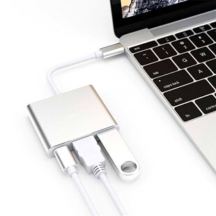 USB C To HDMI 3 in 1 Cable Converter For Apple Macbook USB