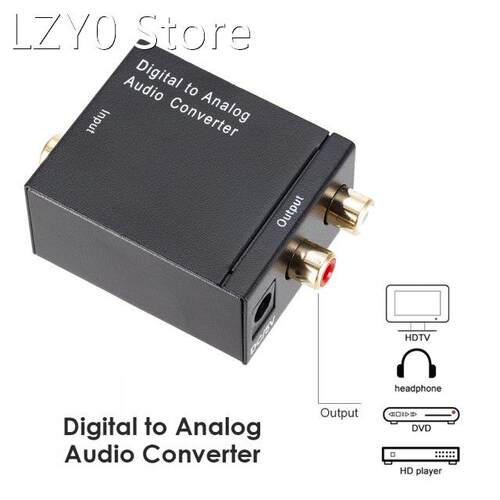 Digital to Analog Audio Converter Optical SPDIF to L/R RCA A