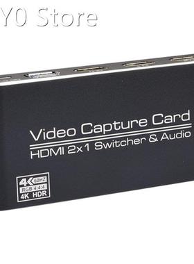 HD 1080P USB3.0 Capture Card HDMI 2X1 Loop HDMI 4Kp60 &