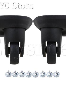 2 Pieces Black 9.3 x 9 x 5.2cm Luggage DIY Replacement Swive