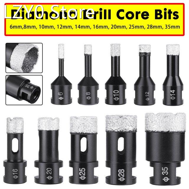 6mm-35mm Diamond Vacuum Brazed Dry Drilling Core Bits M14 Th
