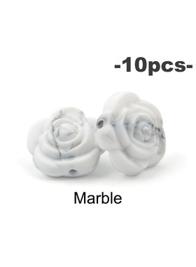 Silicone Beads 10 pieces/lot Rose Flower Baby Teether Double