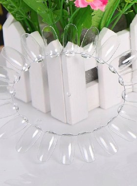 10 Pair Nail Art False Tips Natural/Transparent Comestic Pra