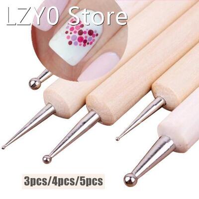 3PCS/4PCS/5Pcs 2 Way Wooden Dotting Pen Marbleizing Tool Nai
