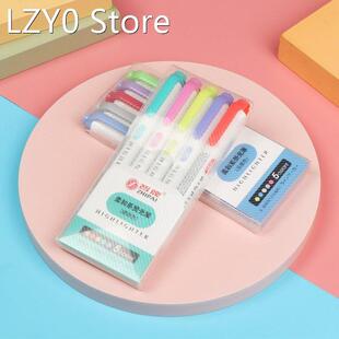 5/8pcs Double Headed Highlighter Set Stationery Marker Color