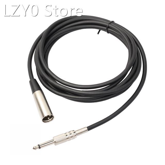 1.8m/3m/5m XLR 3-Pin Male to 6.35mm 1/4 Mono Jack Plug Shie