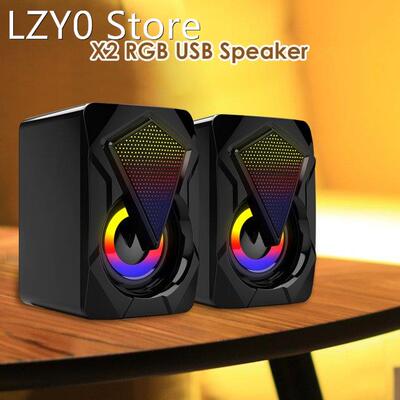 Stereo Sound Surround Loudspeaker X2 USB Powered Computer Sp