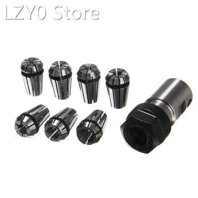7Pcs ER11 Spring Collet 1/2/3/4/5/6/7mm + 5mm ER11A Extensio
