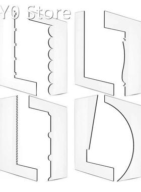 8pcs Set High-Quality Acrylic Cake Scraper Clear Icing Bakin