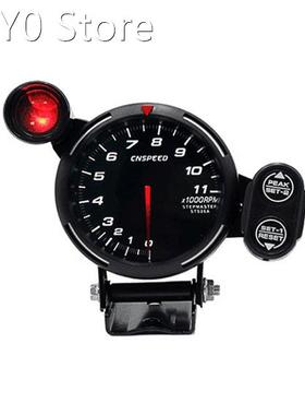 3.5 Tachometer Gauge Kit WHITE LED 11000 RPM Meter with Ad