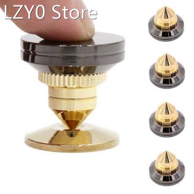 1 Set Speakers Stand Foot Golden Spikes Speaker Pad Gold Spi