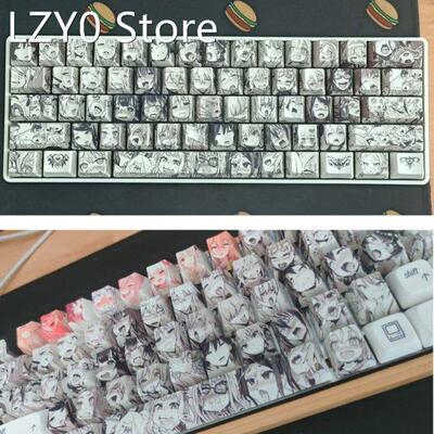 PBT 108 key Ahegao Keycap Dye Sublimation OEM Profile Japane