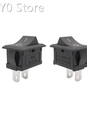 5/10/20Pieces Black 15x21mm KCD-101 2Pin Ship Type Switch 6A