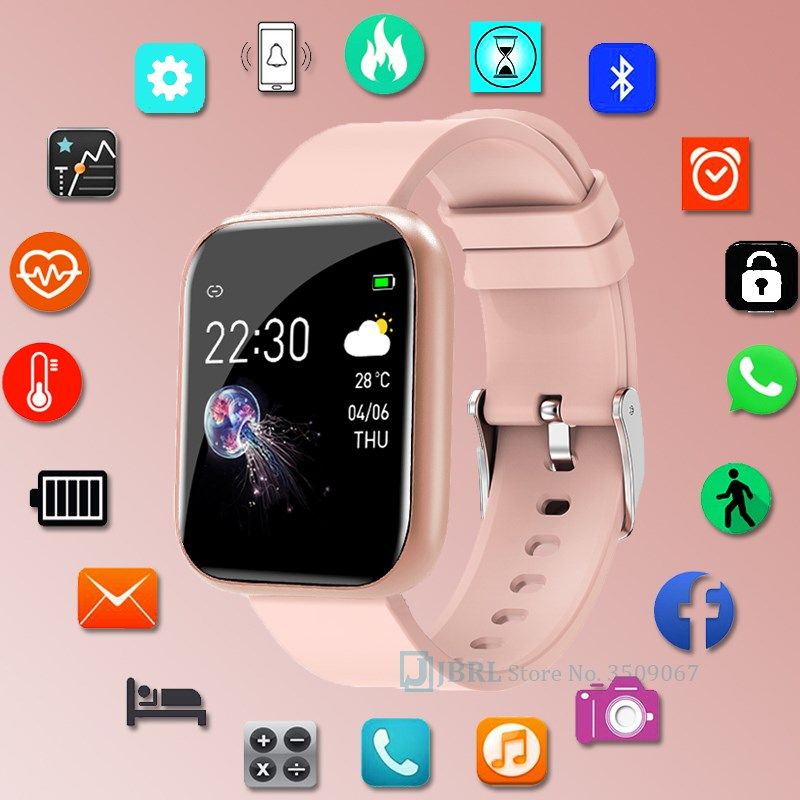 Sport Silicone Smart Watch Women Men Smartwatch For Android