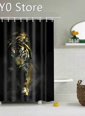 180cm Shower Curtain Sunset Print Waterproof Polyester Fabri