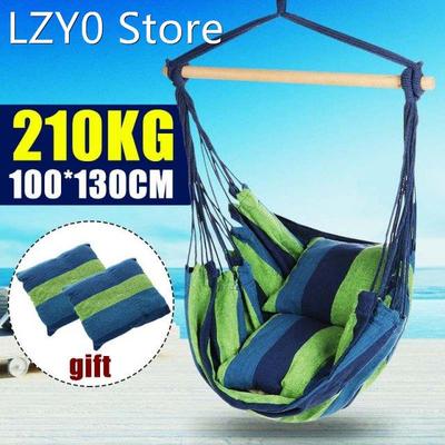 Portable Hammock Chair Hanging Rope Chair Swing Chair Seat w