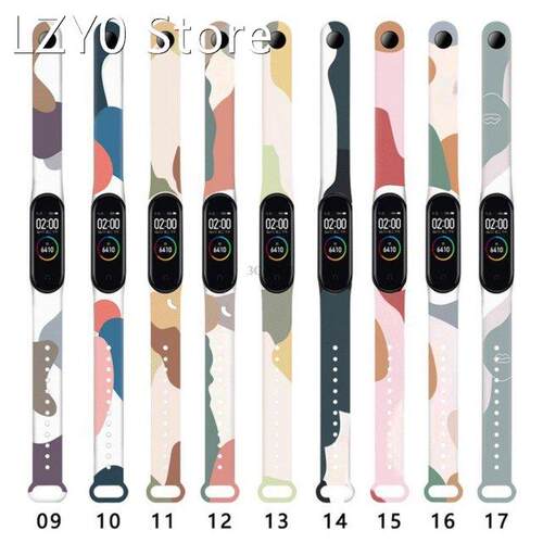 Graffiti Pattern Bracelet for Xiaomi Mi Band 3 4 Strap Carto