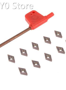 10Pcs DCMT0702 YBC205 Carbide Insert Cutter Blades 2.38mm Th