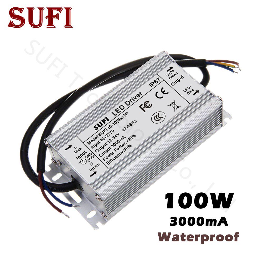 AC85 277V to DC18 34V Power Supply 100W LED Driver Waterpro