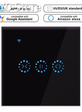 WiFi Smart Curtain Switch Remote Control Roller Shutter Touc