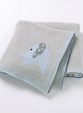 Baby Blanket For Newborn Cotton Knitted Stroller Bed Sleepi