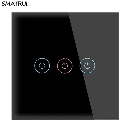 wall light touch switch EU UK standard power crystal glass p