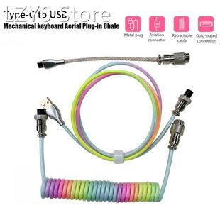 Mechanical Keyboard Coiled Cable Wire Type C Custom Usb Port