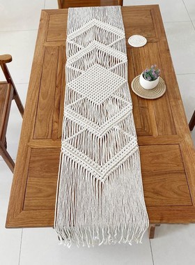 34x200CM Hollow Out Macrame Table Runner Boho Wedding Decora