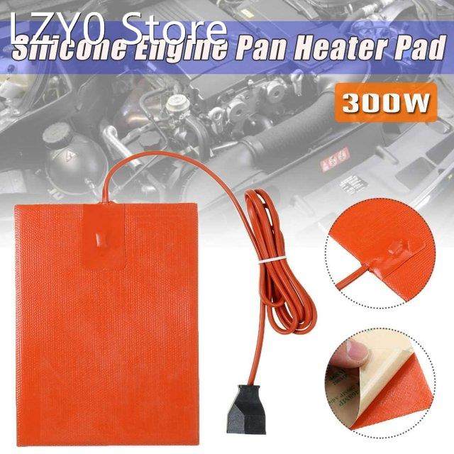 15x20cm Car Engine Oil Pan Sump Tank Heater Pad 300W Silicon