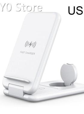 Foldable Three In One Wireless Charger 15W Mobile Phone Hold