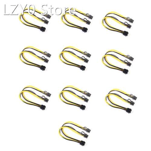 10PCS 30cm CPU 8Pin to Image Video Card Dual 8Pin ( 6Pin+2Pi