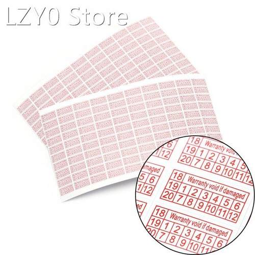 2 Sheets 200 Pcs 2018-2020 If Damaged Warranty Void Sticker