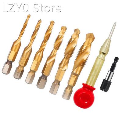 8PCS/Lots M3-M10 Screw Tap Drill Bits HSS Taps Woodworking M