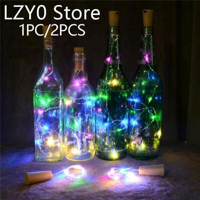 1PC/2PCS Wine Bottle Cork Lights Copper Wire String Lights f