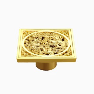 Golden 4 inch Squre Shower Drain Bathroom Floor Waste Drain