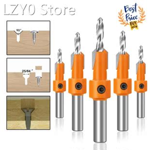 Bit Shank HSS Woodworking 8mm Set Router Countersink Screw