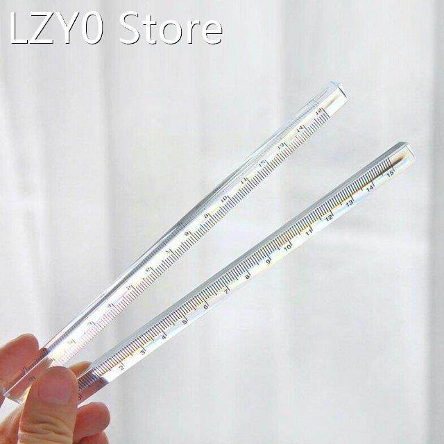 15cm transparent straight ruler students stationery sides te