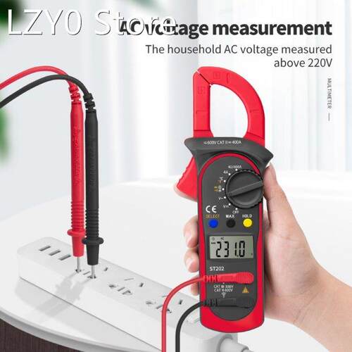 ST202 Digital Clamp Meter Multimeter Resistance Ohm Transist