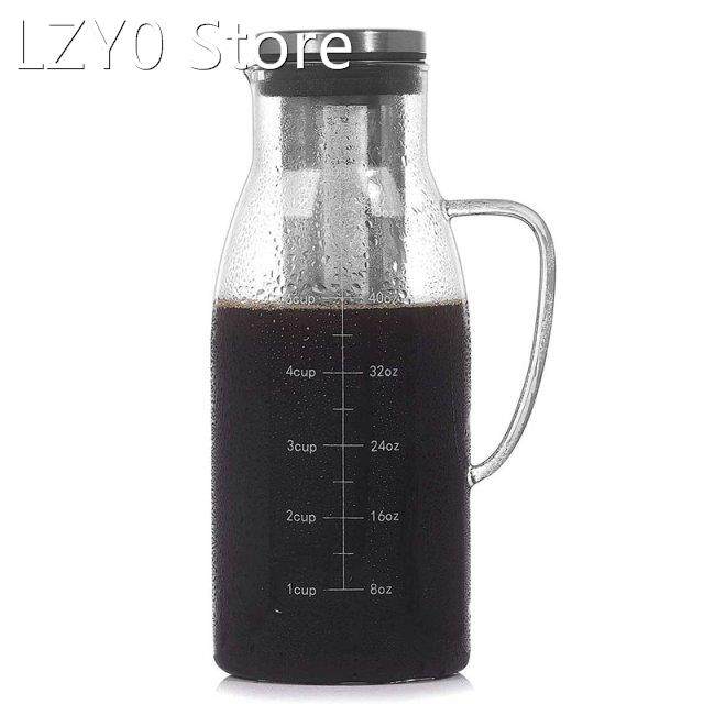 Cold Brew Coffee Maker,Iced Tea Pitcher Infuser with Lid&amp