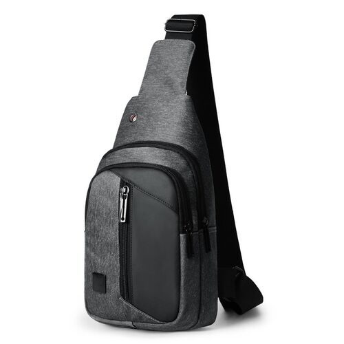 High Quality Nylon Men Chest Bag Casual Headphone Jack Cros