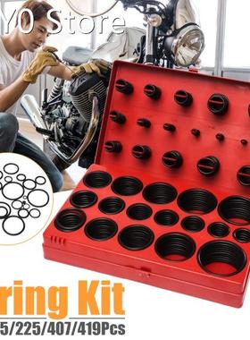 419Pcs Assorted O Ring Rubber Seal Assortment Set Kit Garage