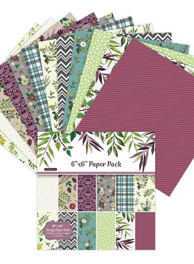 24 sheets 6''X6'' Leaves patterned paper Pad Scrapbooking p