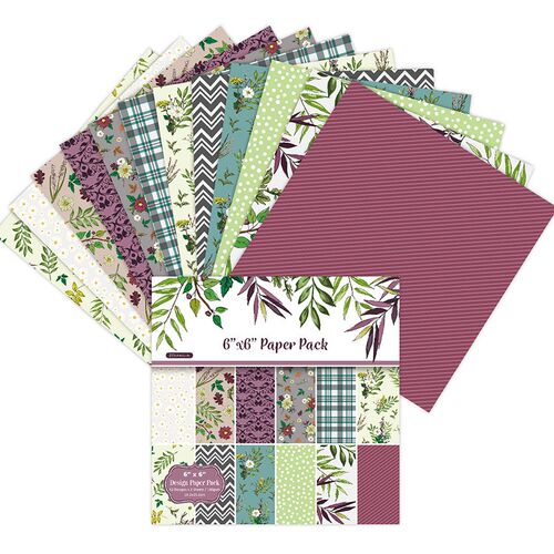 24 sheets 6''X6'' Leaves patterned paper Pad Scrapbooking p