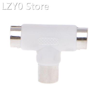 2 Way TV T Splitter Aerial Coaxial Cable Male to 2x Female C