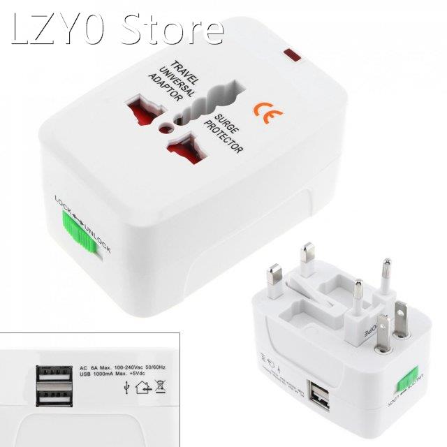 Universal Multi-purpose Global Travel Adapter Plug Double US