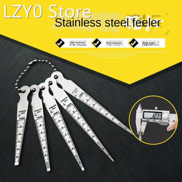 5pcs/set 1-10mm Stainless steel Taper Gauge Aperture Scale W